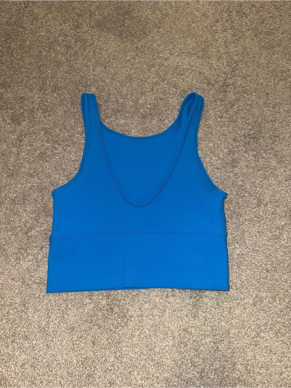 lululemon athletica Electric Blue Ribbed Crop Tank - Picture 2 of 2